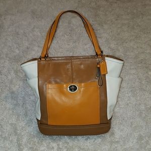 COACH PARK COLORBLOCK NORTH/SOUTH TOTE (F24391)